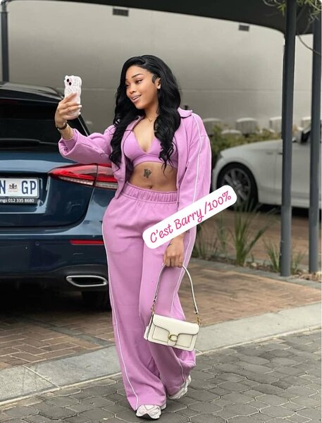 Set de jogging rose femme