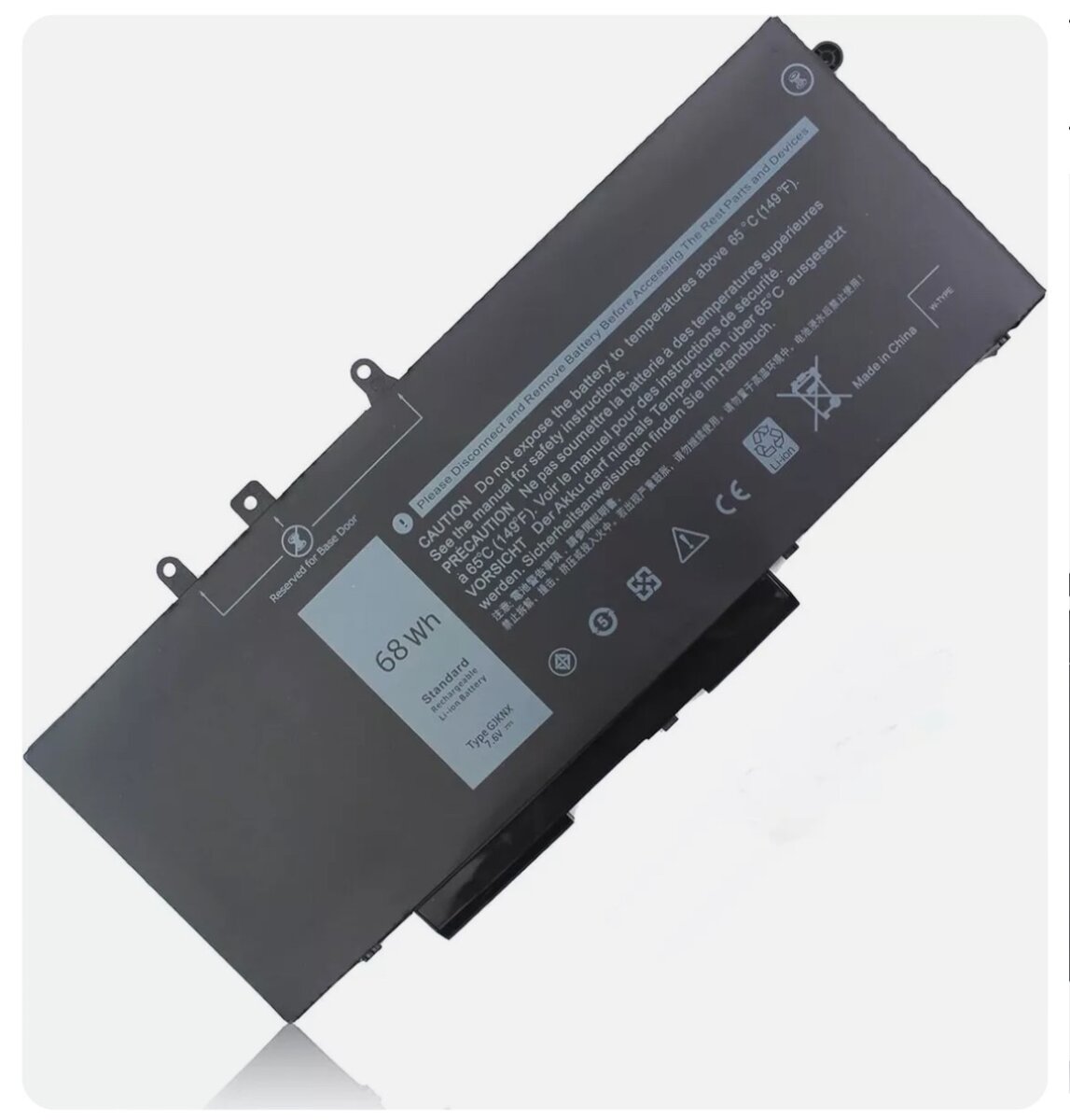 Batterie GJKNX 68WH pour Dell Latitude 5480 5580 5490 5491 5