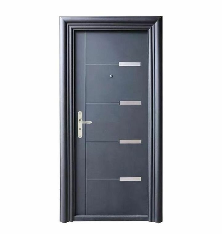 Steel security entrance door