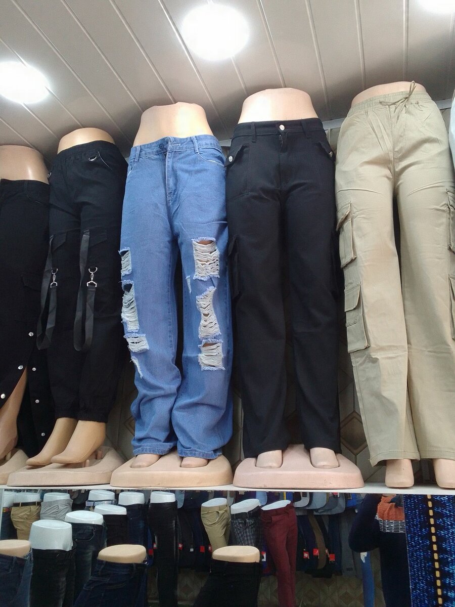 Cargo pants and boyfriend's jeans