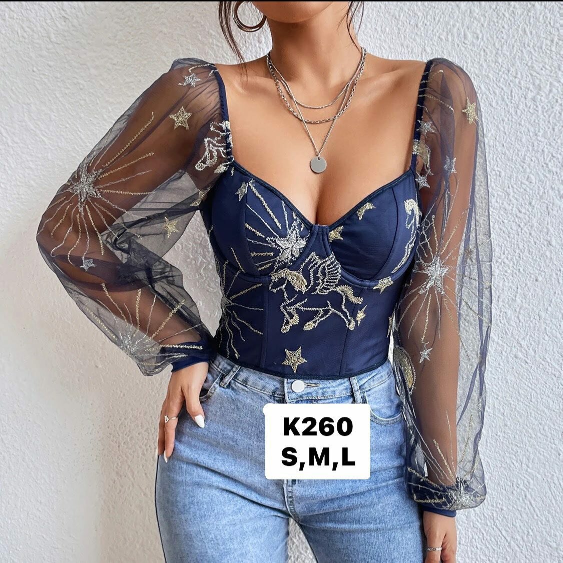 Embroidery Corset Top