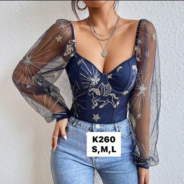 Embroidery Corset Top
