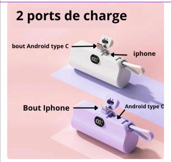 Chargeur Portable 2-en-1