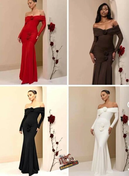 Robe Longue Épaules Dénudées