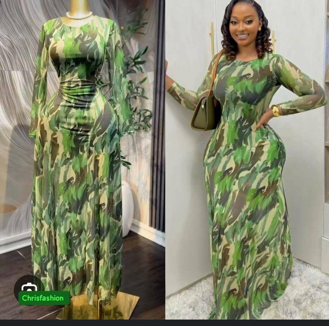 Robe longue camouflage