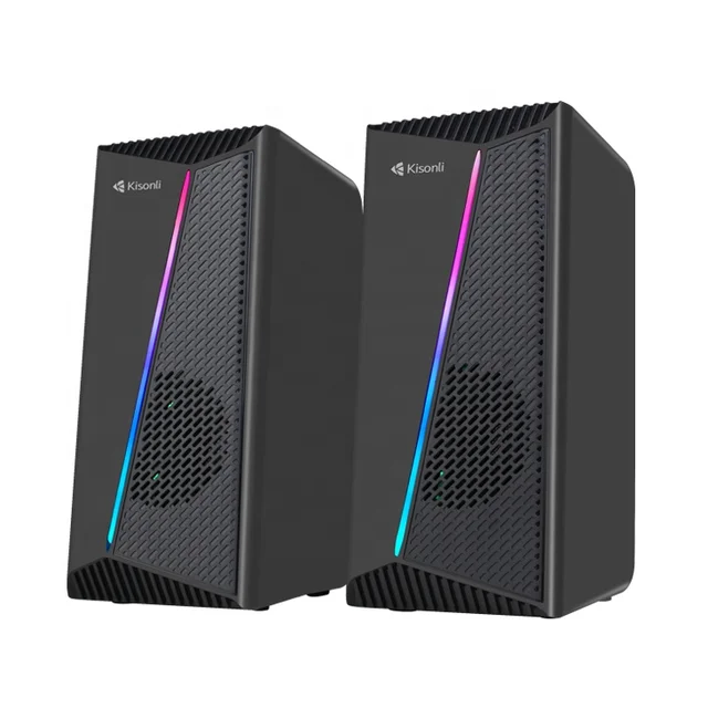 Kisonli X30 RGB Desktop Speaker - Super Bass Wired Gaming