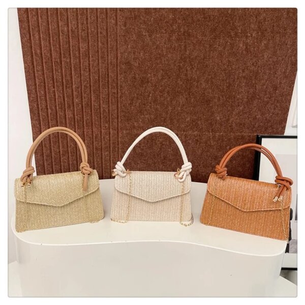 Sac bandoulière en rotin chic