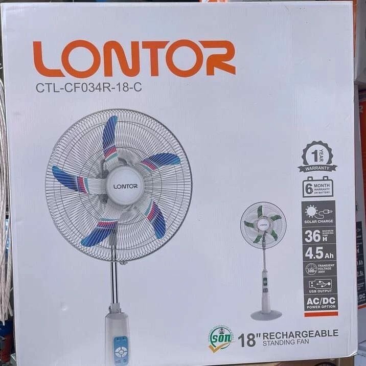 Lontor 18 inches Rechargeable Fan