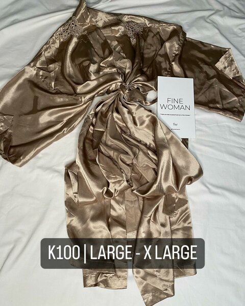 Beautiful women's robe gold color