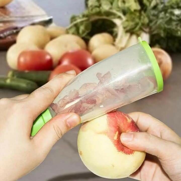Multifunctional Storage Peeler with Trash Can