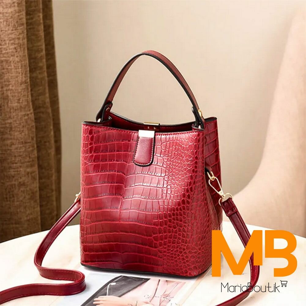 Sac bandoulière en cuir rouge