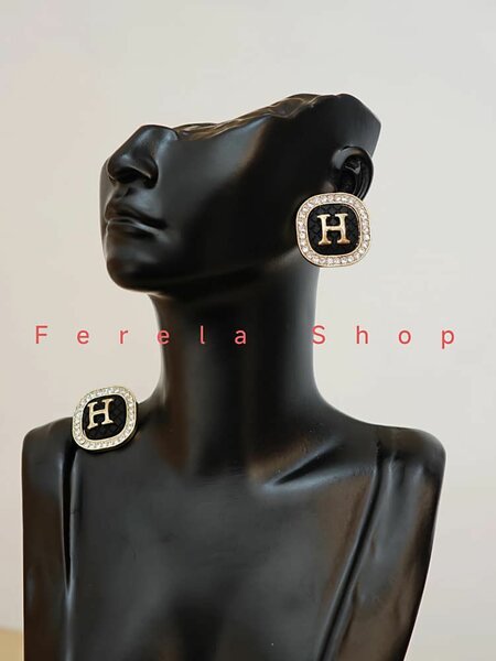 Boucles d'Oreilles Initiales H élégantes