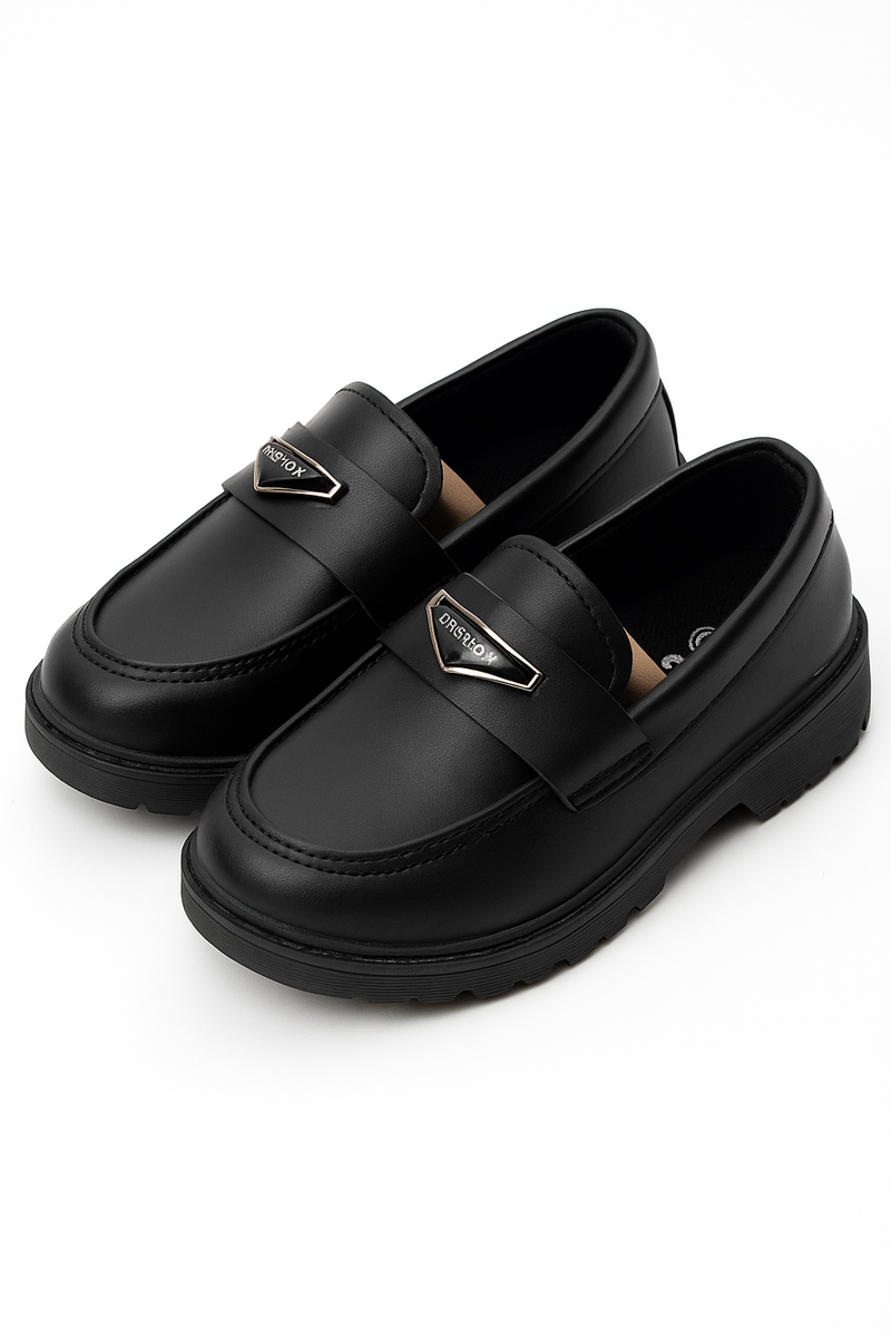 Mocassins élégants en cuir noir