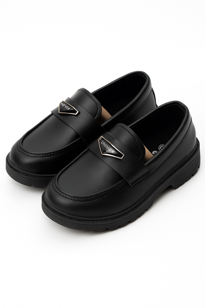 Mocassins élégants en cuir noir