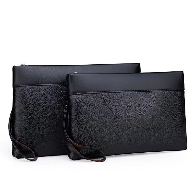 Pochette en cuir élégante homme