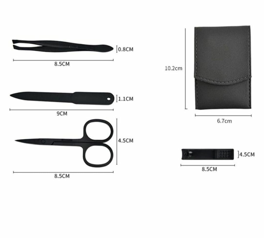 4PCS MANICURE PEDICURE NAIL KIT GROOMING CARE TOOLS - PINK