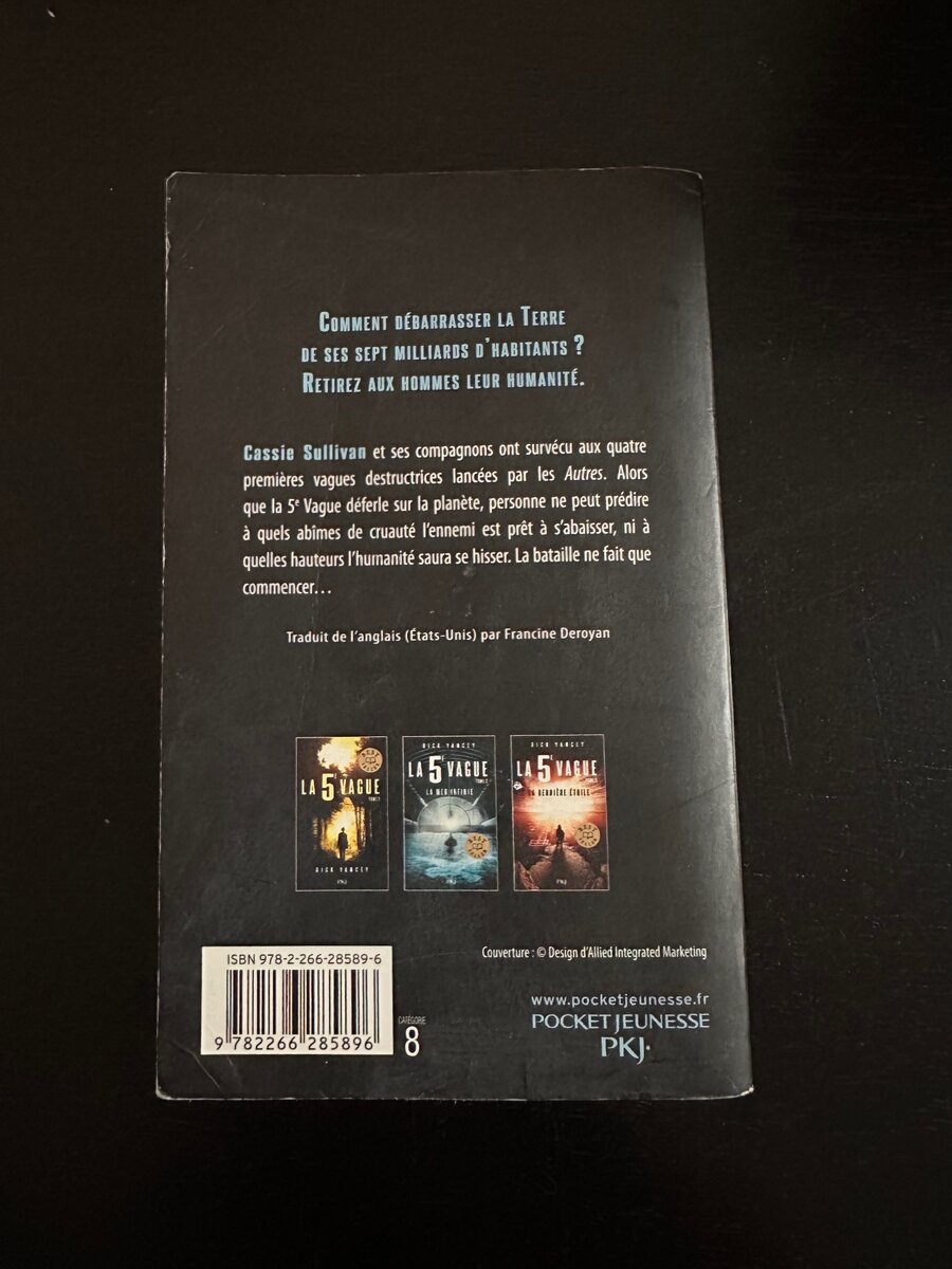 La 5 eme vague tome2- Rick yancey