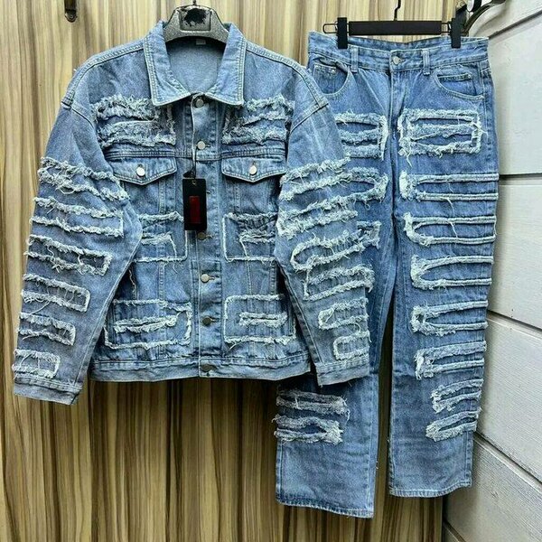 Veste et Jean Effilochés