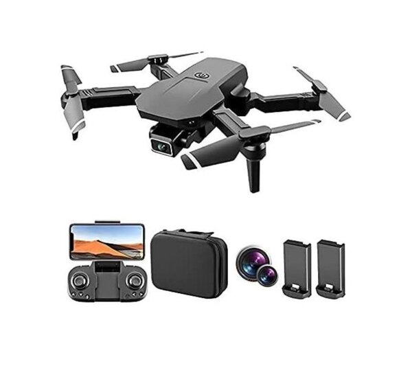 Wi-Fi 4K Dual Camera Drone With Remote Control - Black