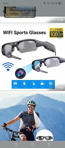 Lunettes de Sport WiFi Full HD