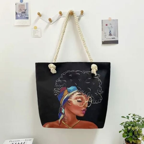 Sac cabas en toile artistique
