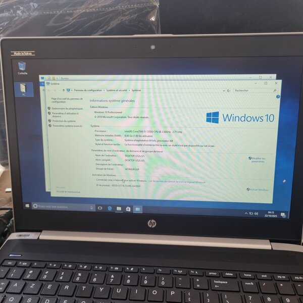 PC Portable HP Corei5 15"SSD