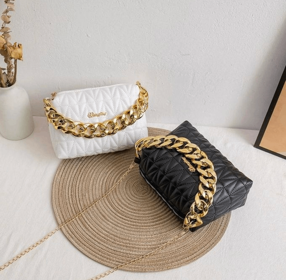 Sac à main matelassé chic