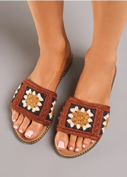 Sandales crochet bohèmes femme