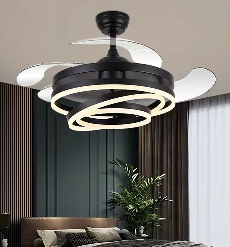 CEILING FAN WITH LED LIGHT FOLDABLE