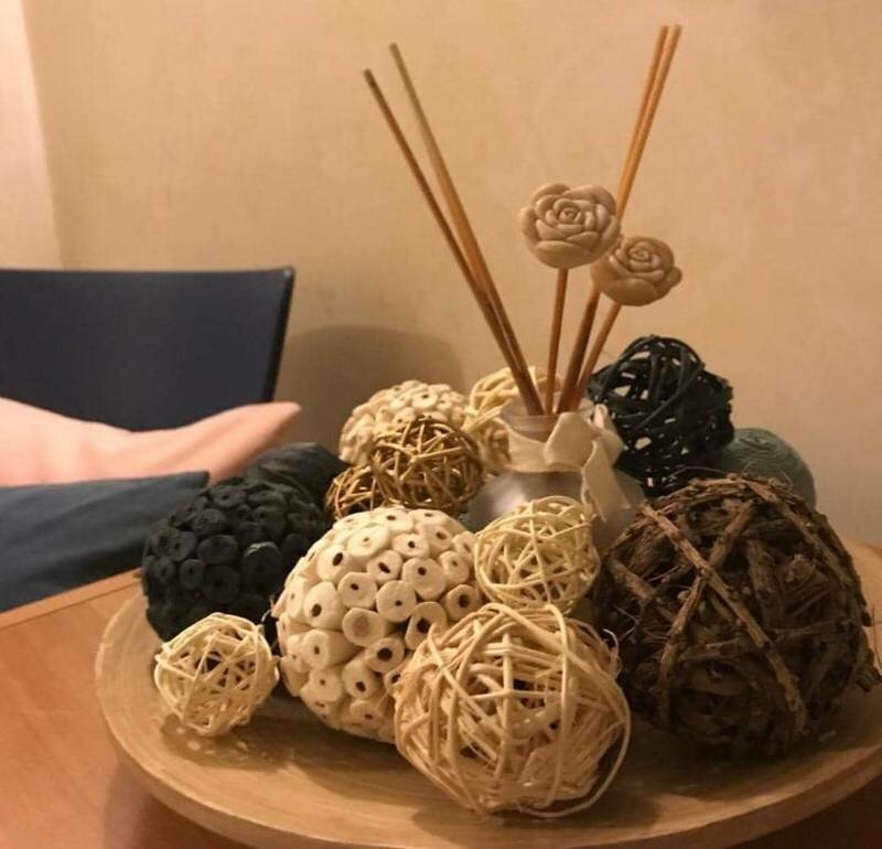 Boule décorative en rotin