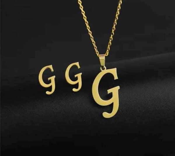 Parure Initiale en Or Élégante