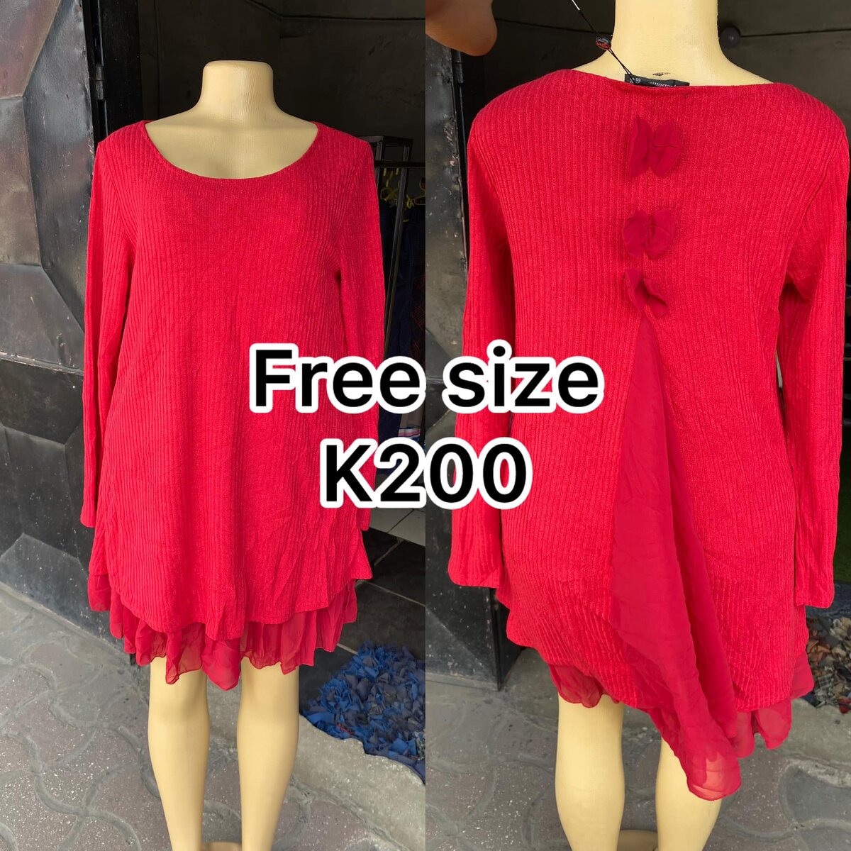 Beautiful and comfortable women's dress red