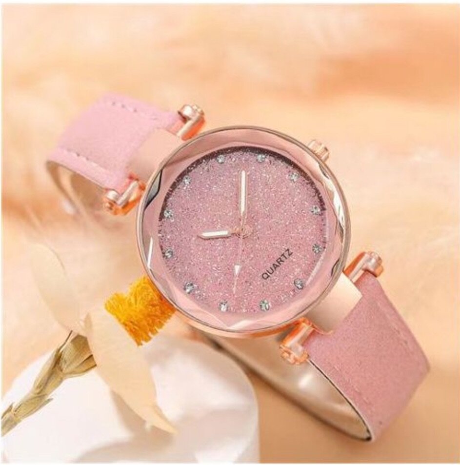 Women's Watch [Watch + Bracelet) Leather Strap Casual Ladies