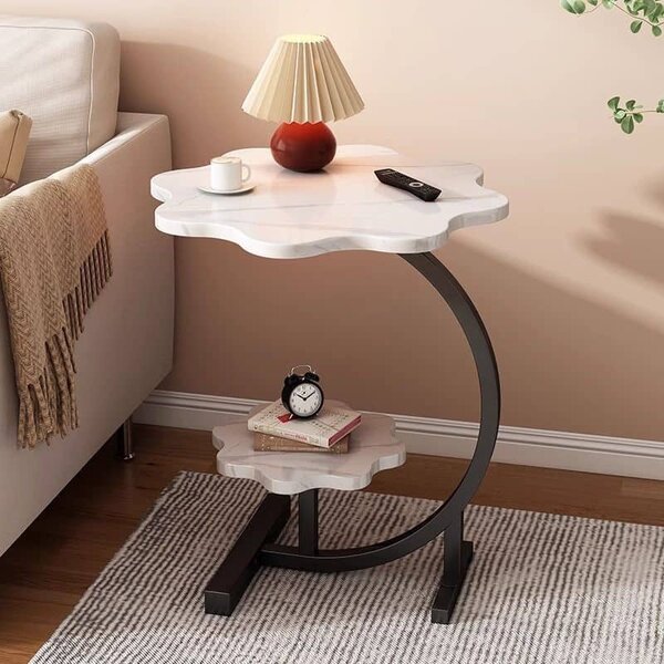 Table d'appoint moderne à double niveau