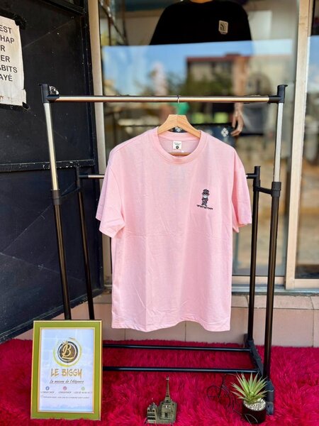 T-shirt rose imprimé