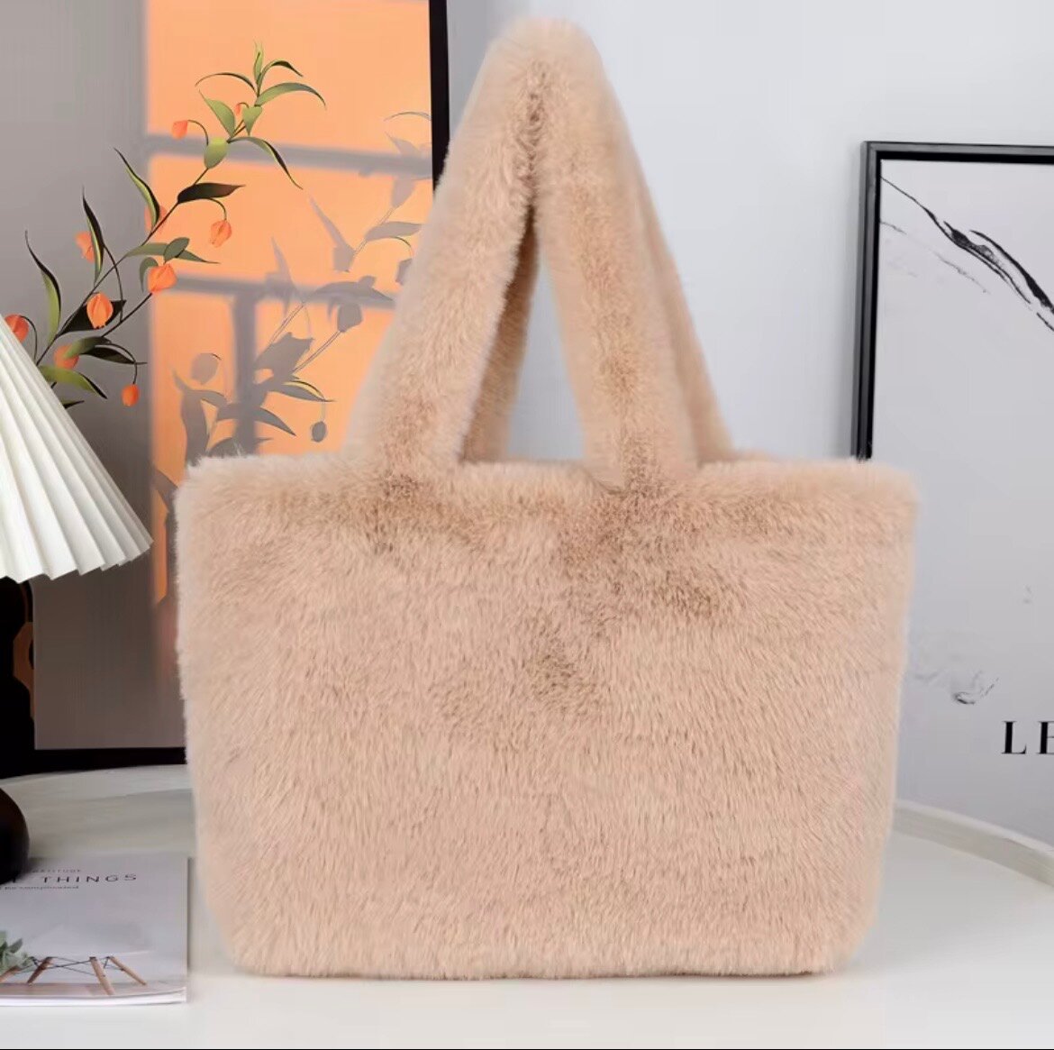 Sac en peluche doux coloré
