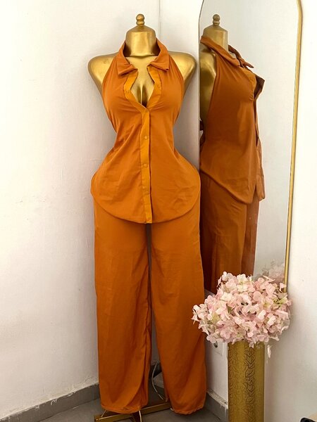 Ensemble orange chic femme