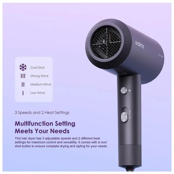 oraimo Smart Hair Dryer 1800W Negative Ion Hair Dryer