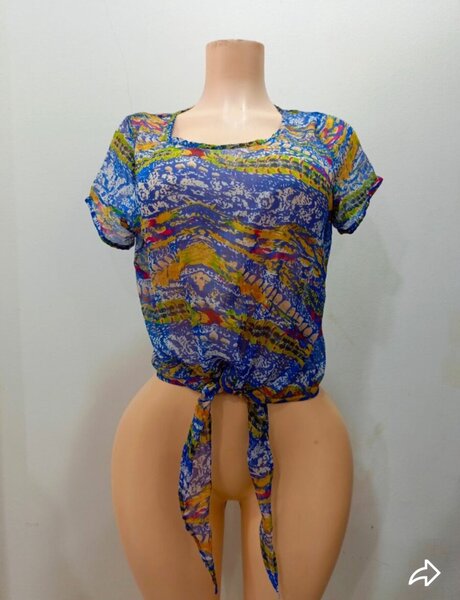 Blouse légère imprimée colorée