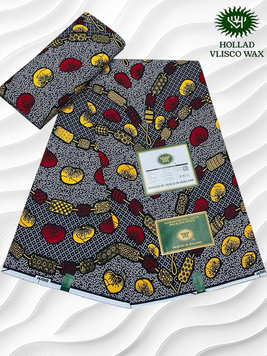 Tissu Wax Holland Vlisco Multicolore