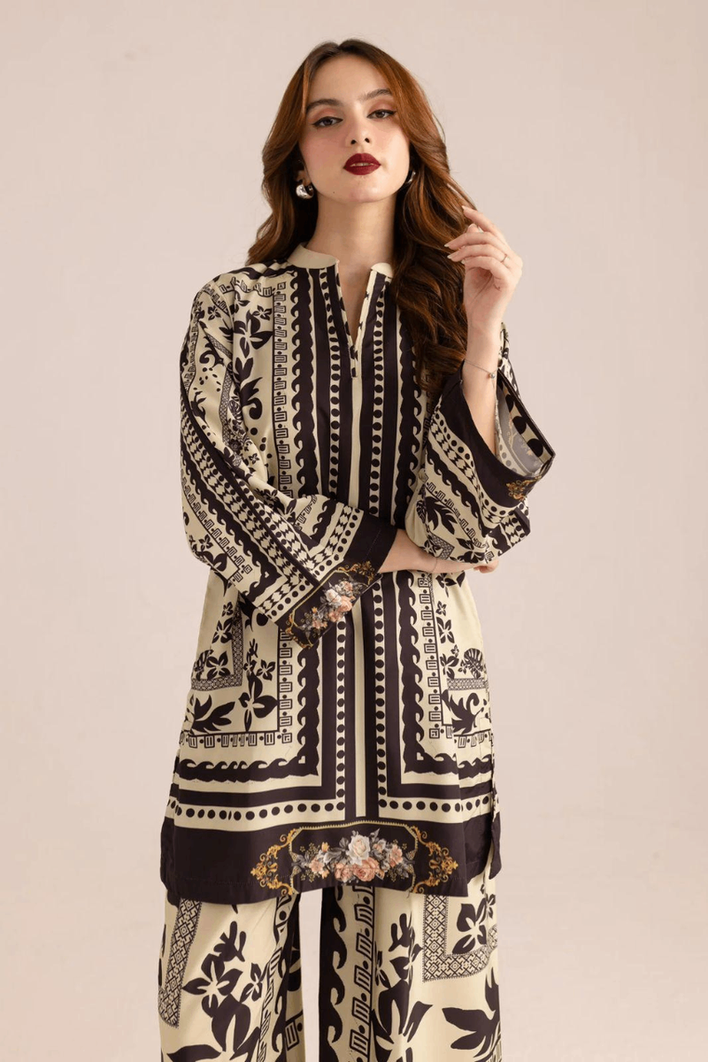 Stylish printed shirt and trouser set-2 women's teach outfit