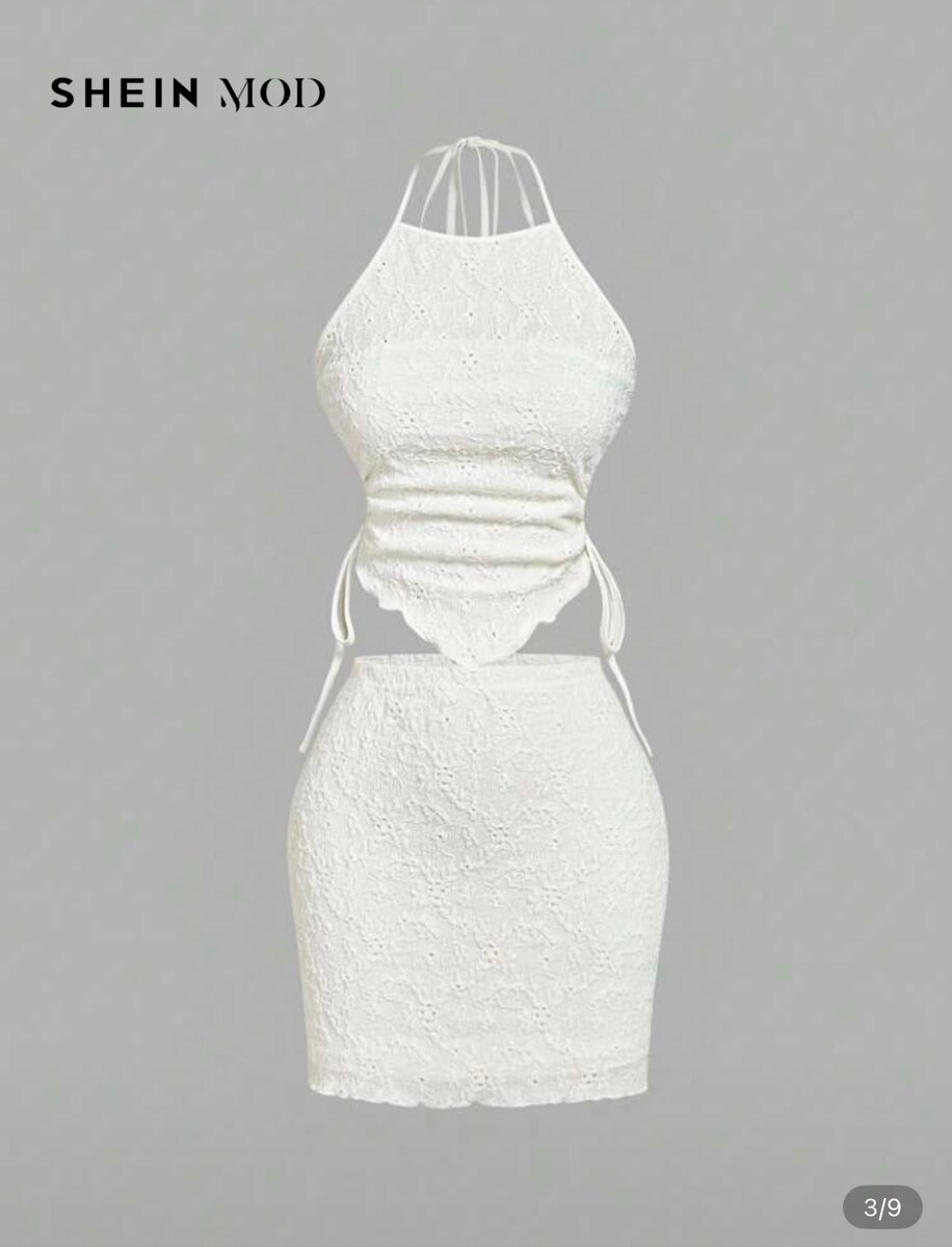 Robe chic en dentelle blanche