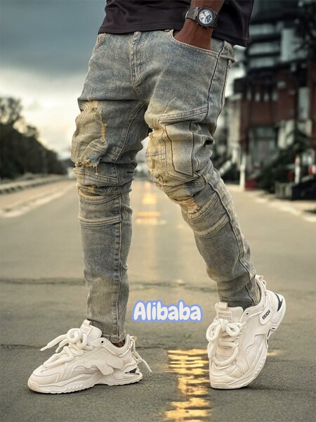 Jean cargo décontracté homme