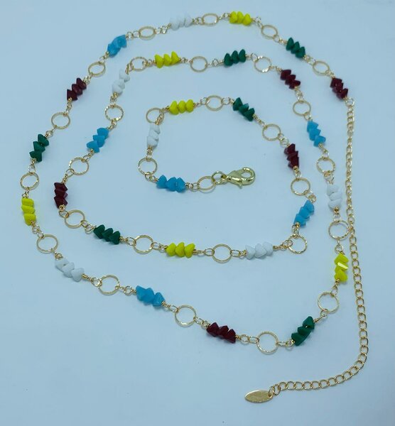 Chaîne à la hanche multicolore