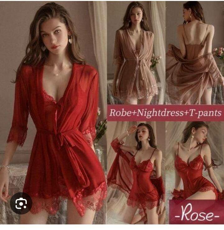 Ensemble lingerie satin floral