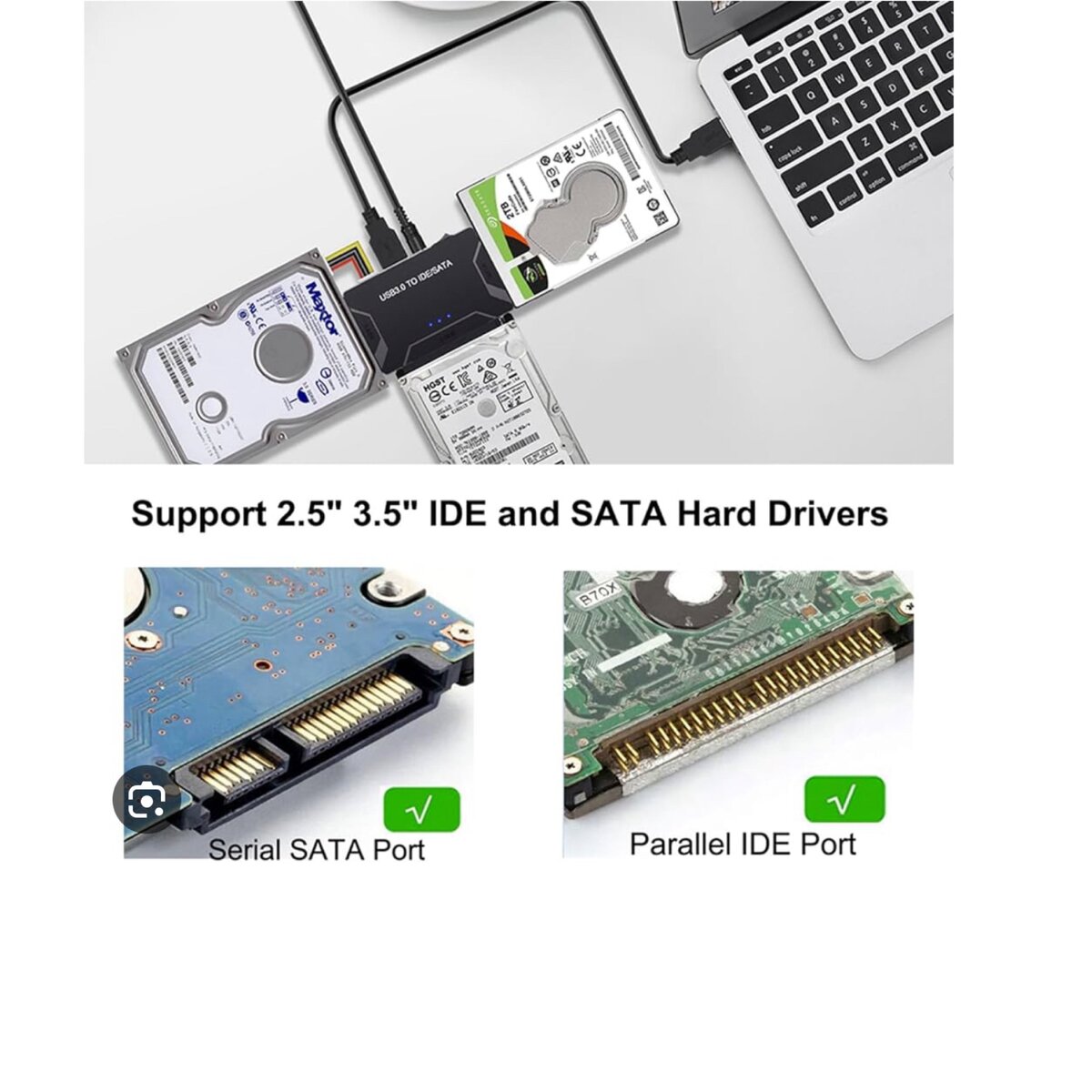 ADAPTATEUR USB 3.0 VERS SATA ET IDE