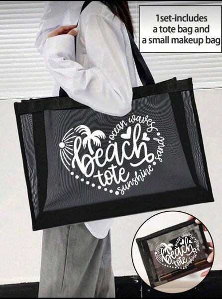 Grand sac de plage en filet