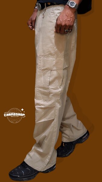 Pantalon cargo homme beige