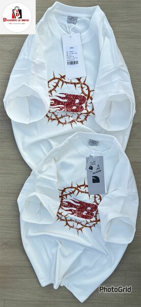 T-shirt blanc imprimé couronne