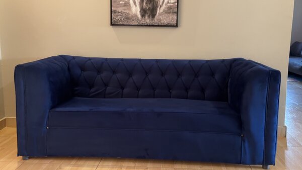 Navy blue sofas